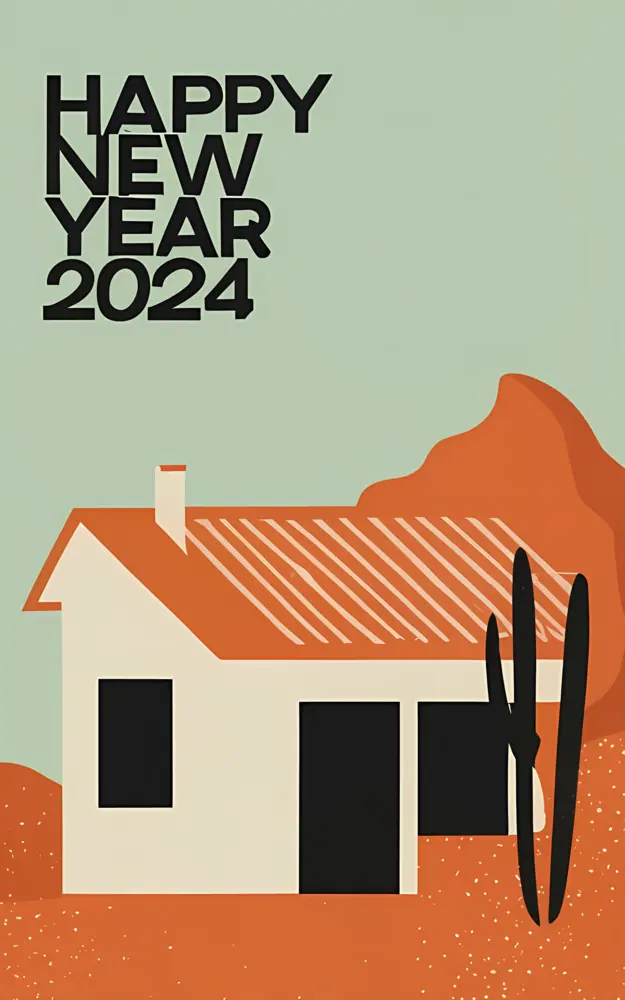 Desert House Happy New Year 2024
