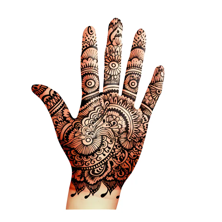Intricate Henna Hand Design