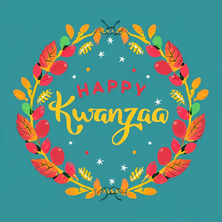 Colorful wreath for Kwanzaa
