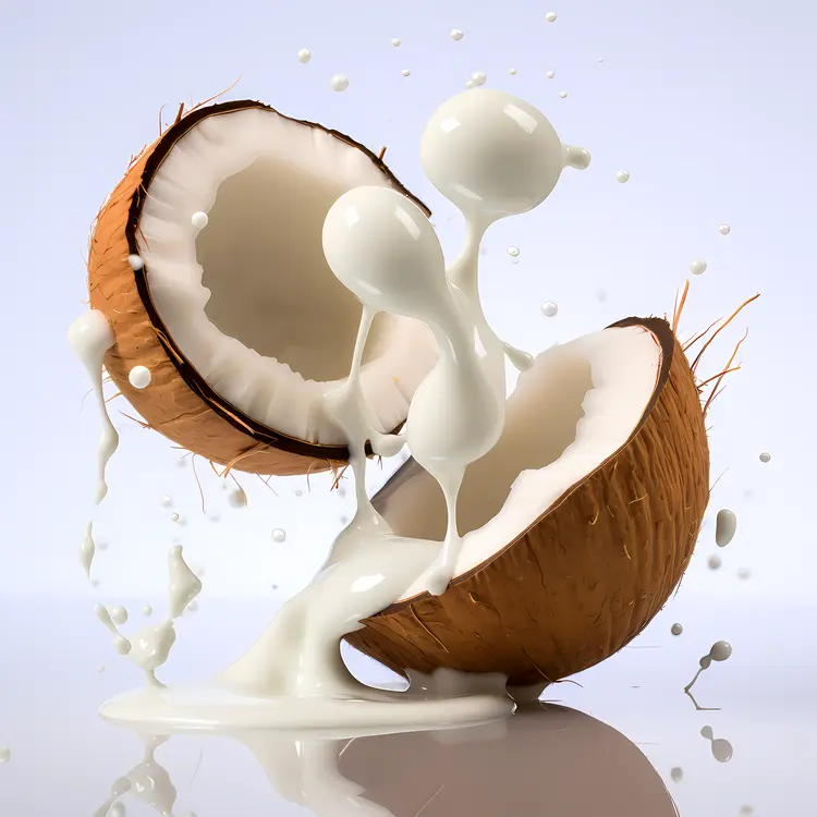 Coconut with Milk Splash