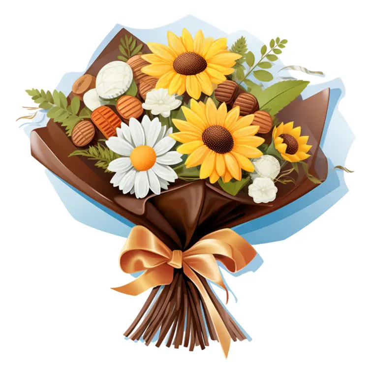 Sunflower and Daisy Bouquet