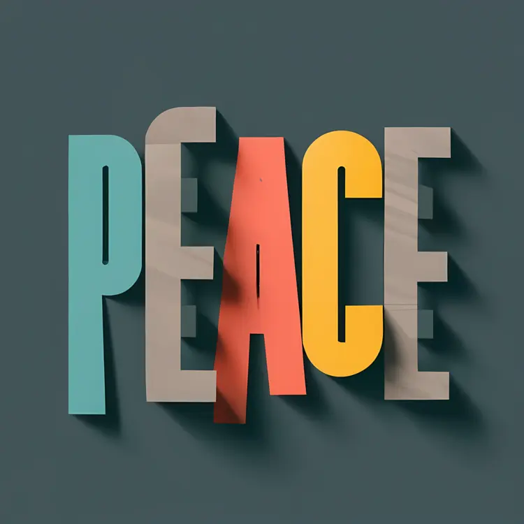 3D Peace Typography