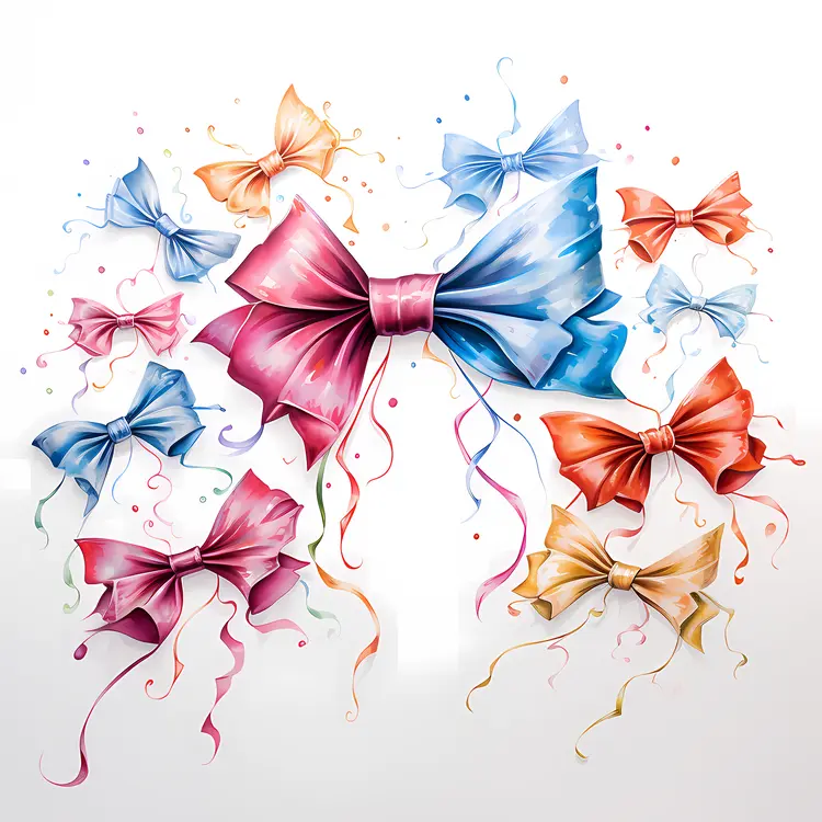 Assorted Colorful Decorative Bows