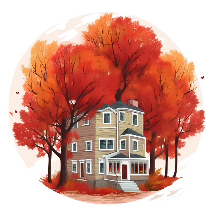 Small cute doodle house