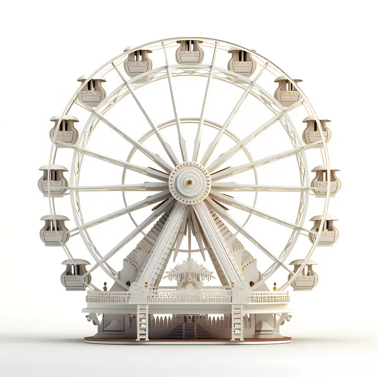 Elegant White Ferris Wheel