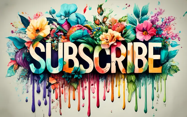 Floral Subscribe Text Art