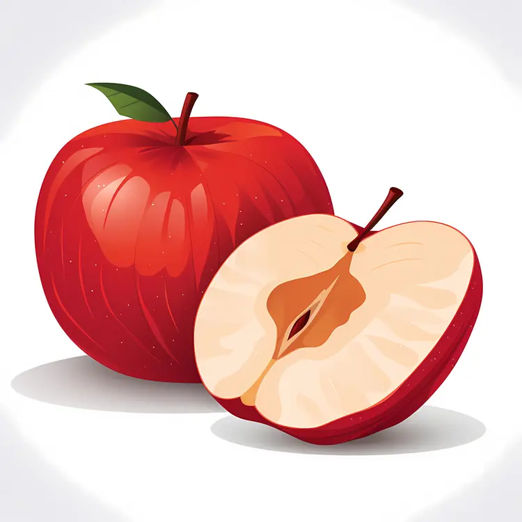 Fresh Red Apple Illustration