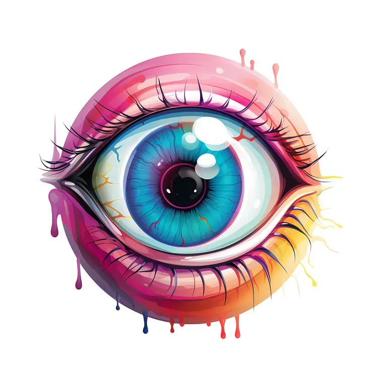 Blue Artistic Eye Illustration