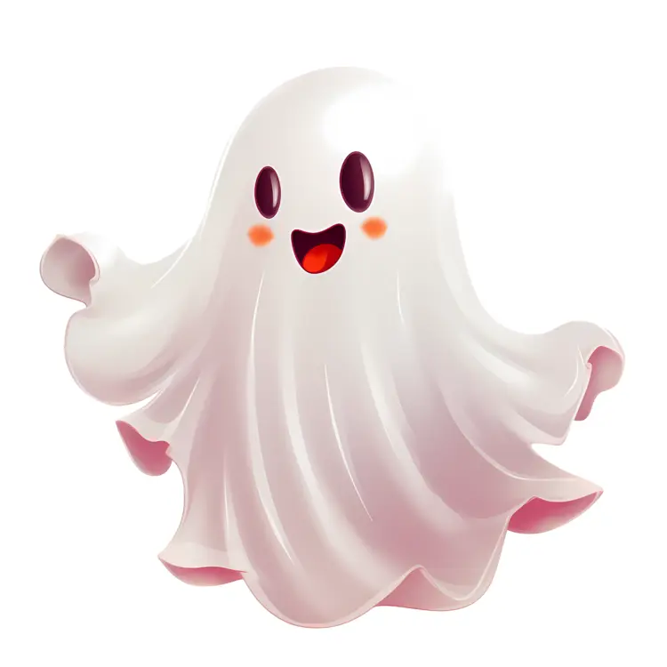 Cheerful Cute Ghost