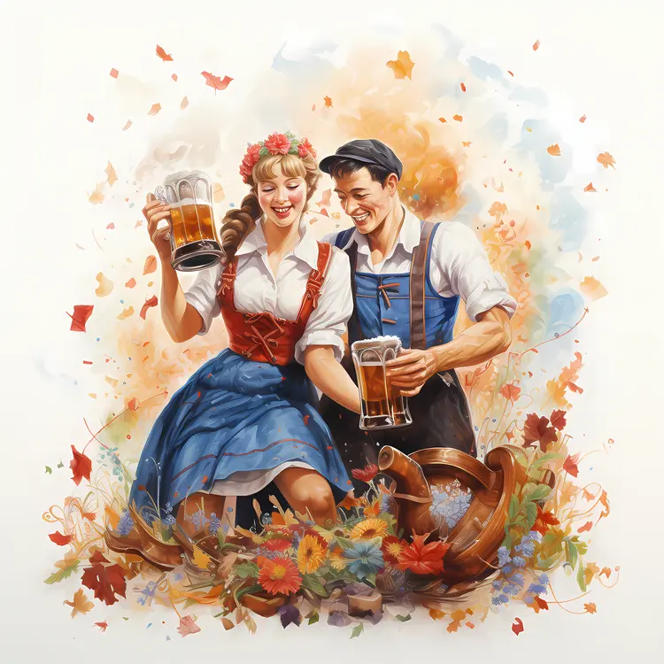 Happy Couple with Beer