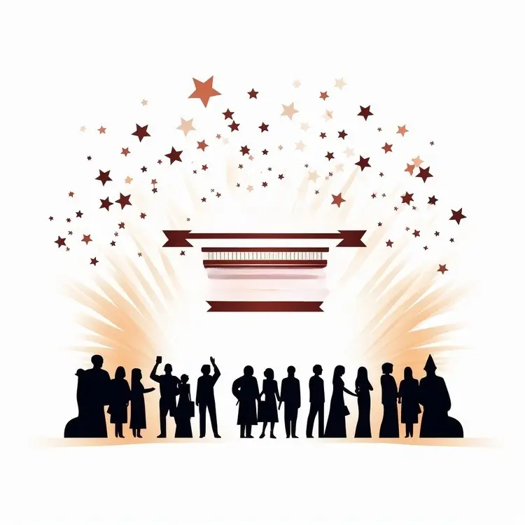 Celebration with People and Stars