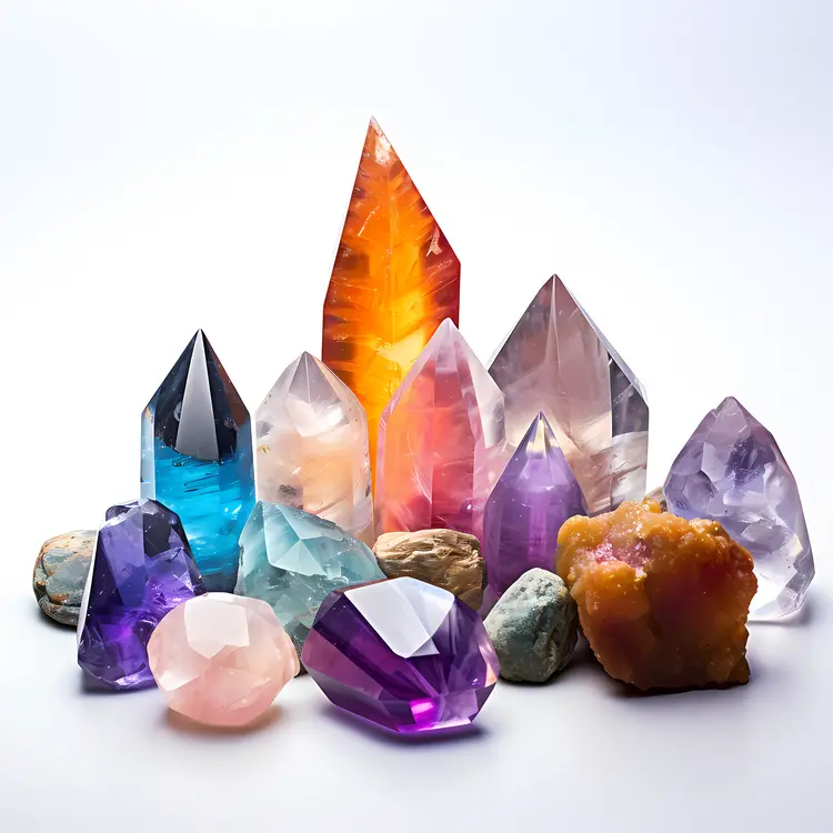 Colorful Crystals and Gems Collection
