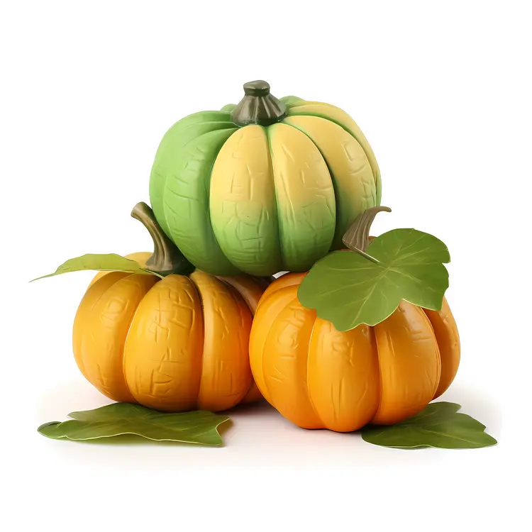 Green and Orange Pumpkins