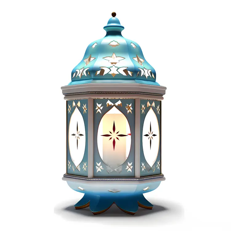 Blue Decorative Metal Lantern