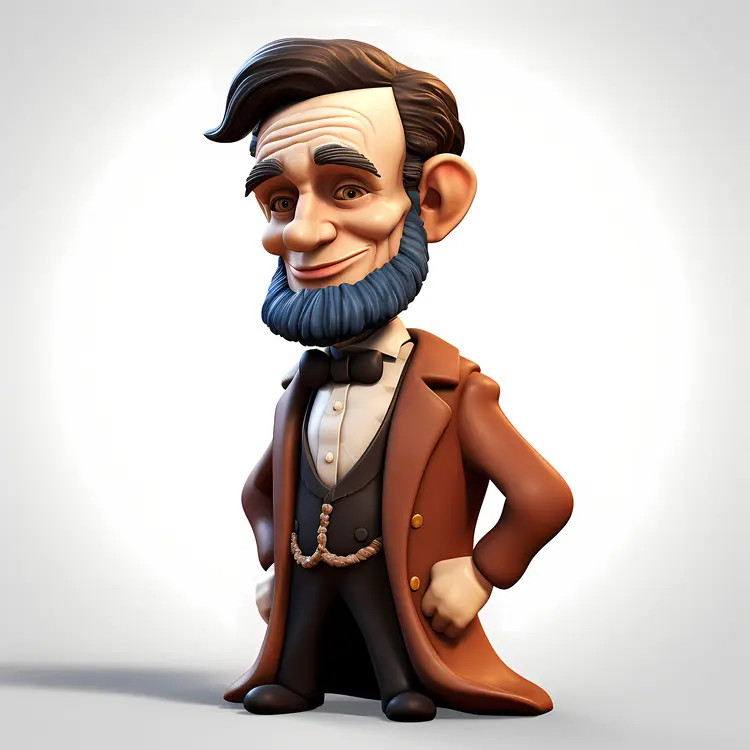 Cartoon Character with Blue Beard