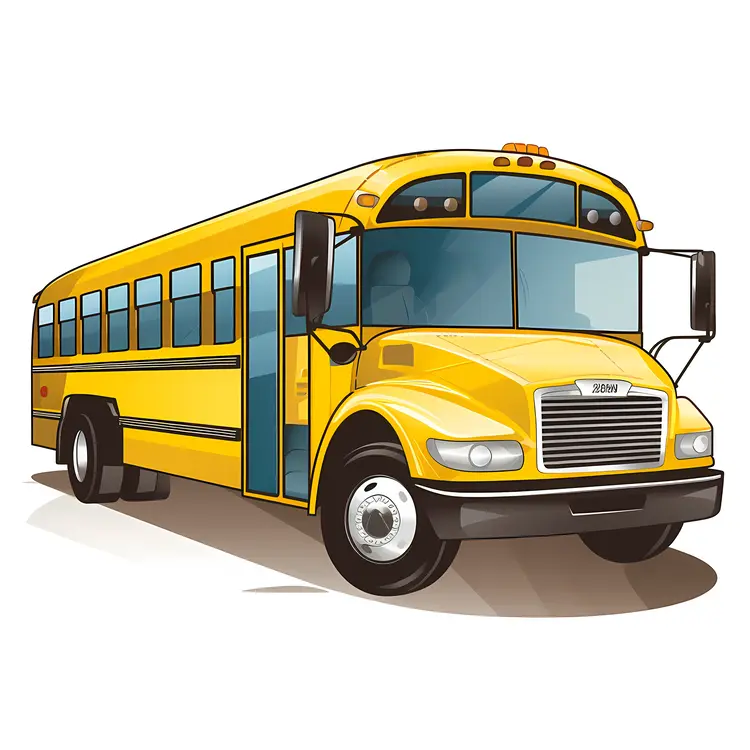 Yellow School Bus Illustration for Education and Transportation Concept