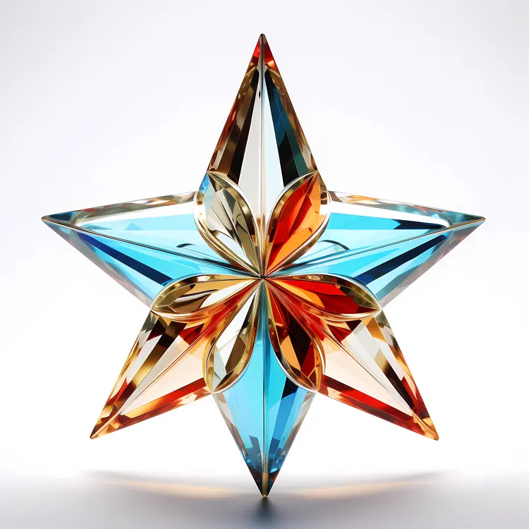 Colorful Glass Star Ornament