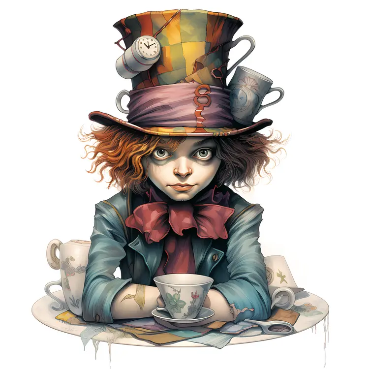 Mad Hatter with Teacup and Hat