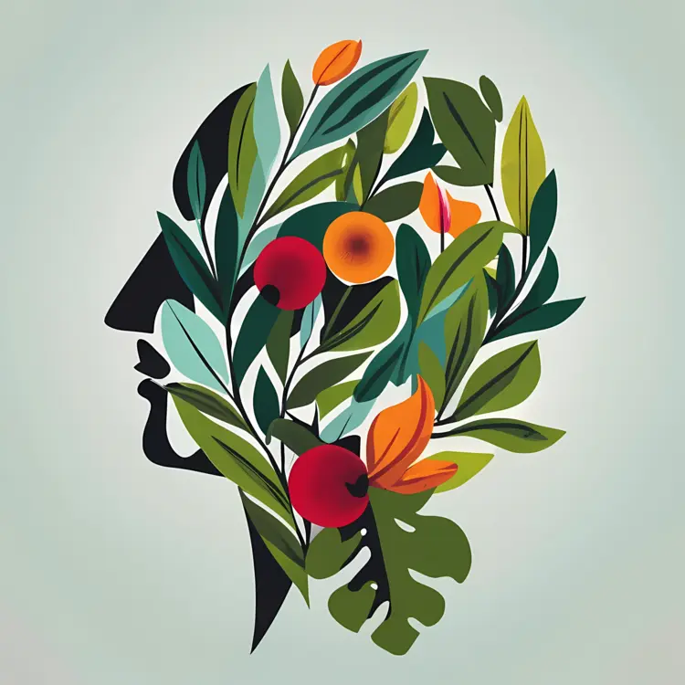 Leaf Head Illustration