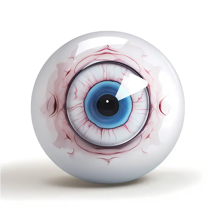 Realistic Blue Eyeball Illustration