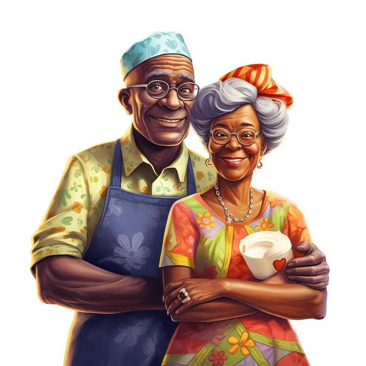 Smiling Elderly Couple