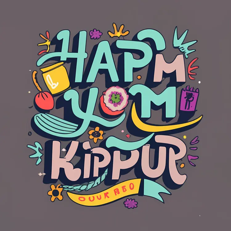 Happy Yom Kippur Celebration Greeting