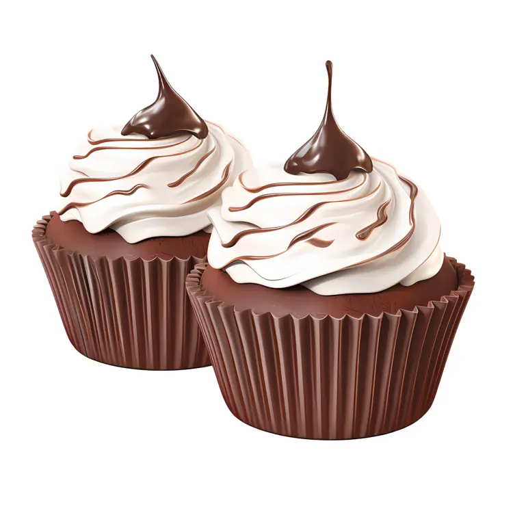 Cupcakes with Chocolate Drizzle