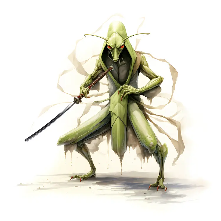 Samurai Praying Mantis Character