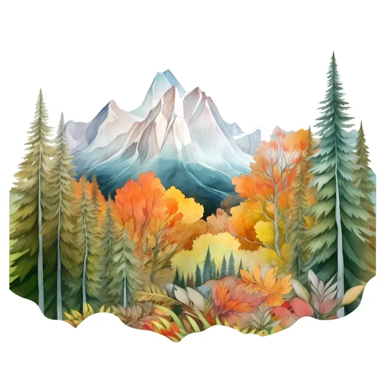 Colorful Autumn Mountain Landscape