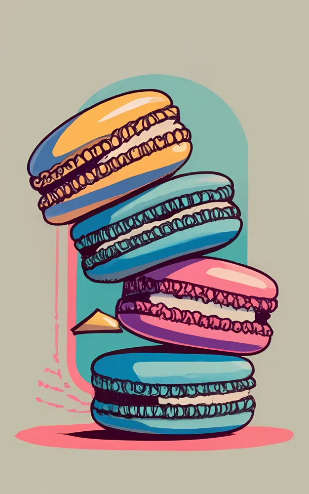 Balancing Macarons with Geometric Background