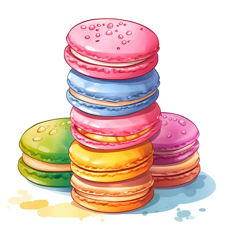 Colorful Macarons Illustration