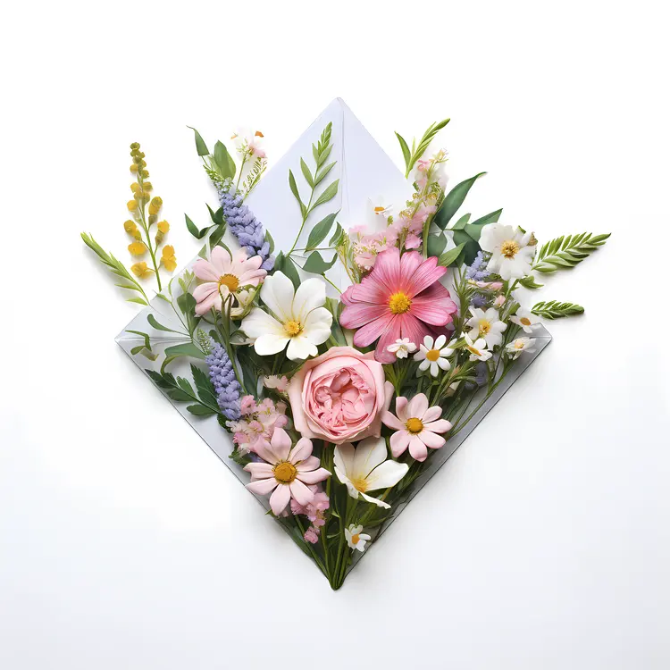 Spring Flowers in an Envelope