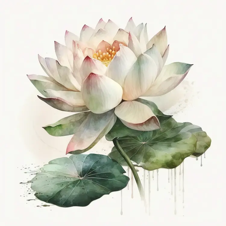 Beautiful Lotus Flower Illustration
