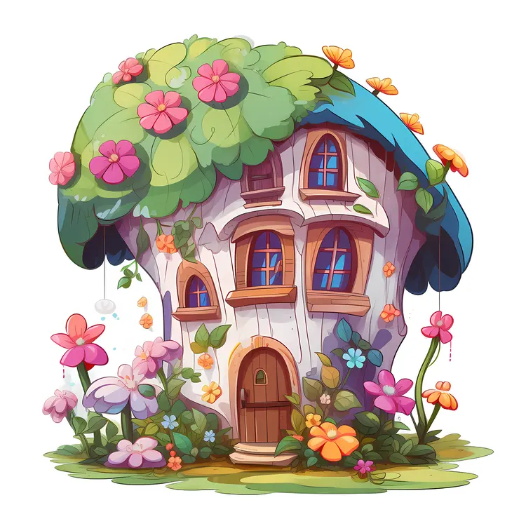 Small cute doodle house