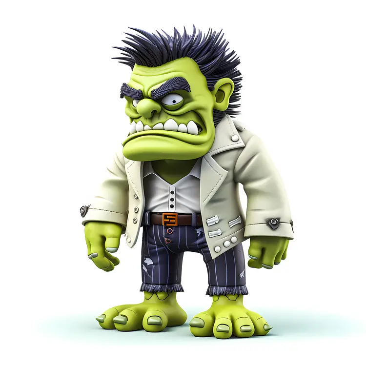 Cute Cartoon Frankenstein