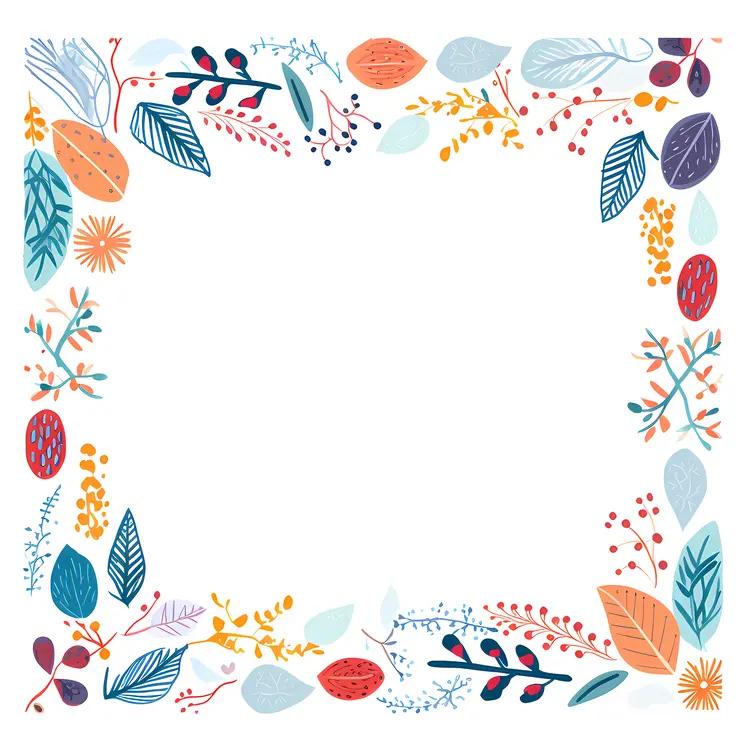 Colorful leaves and berries