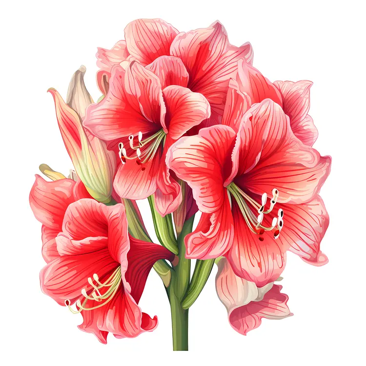 Red Amaryllis Flower Bouquet