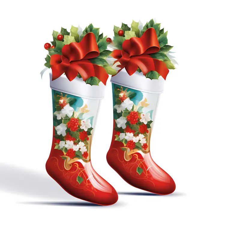 Decorated Christmas Stockings