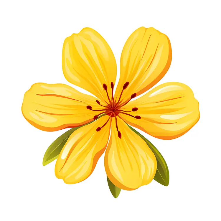 Single Yellow Flower Illustration