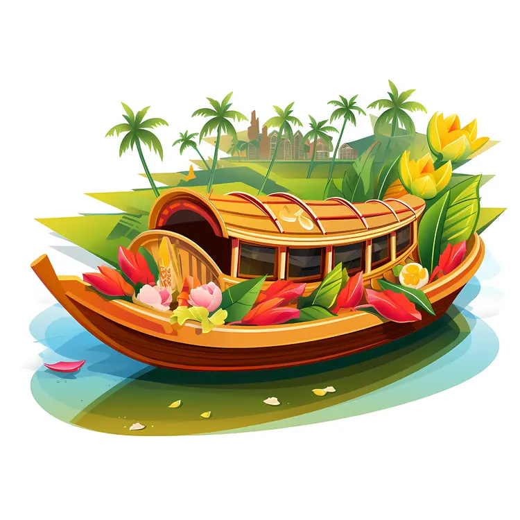 Beautiful Houseboat in Tropical Scenery