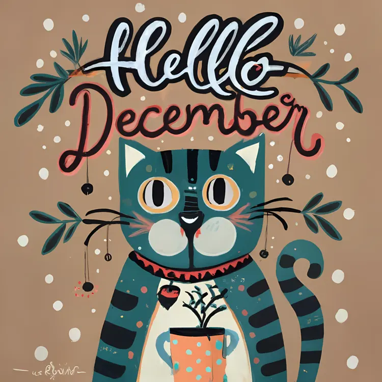 Hello December cat