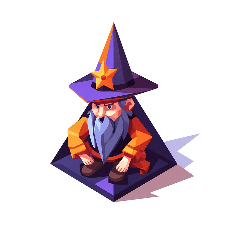 Cute Wizard with Star Hat