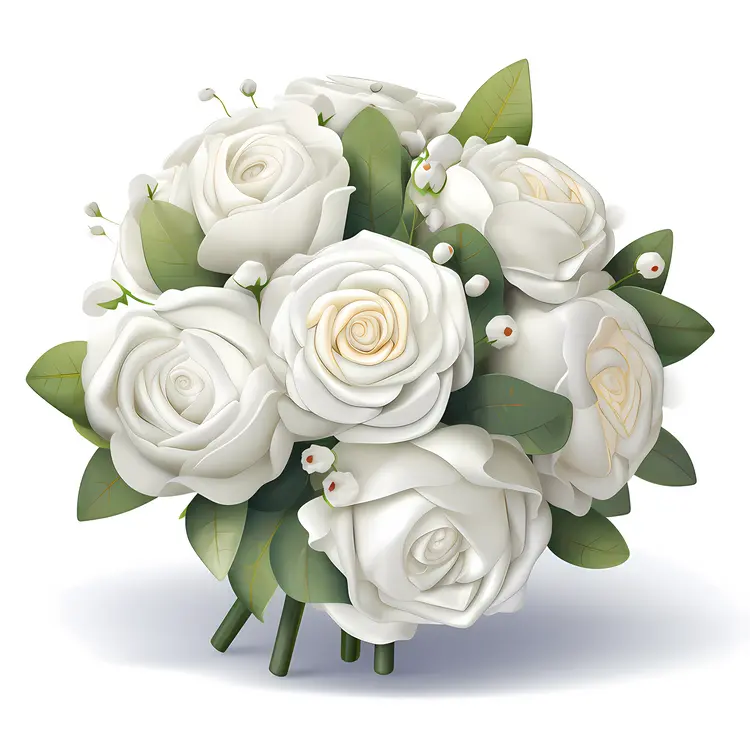 Beautiful White Rose Bouquet