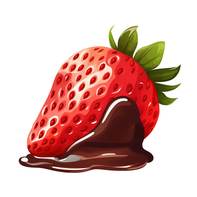 Red Strawberry with Chocolate Coating