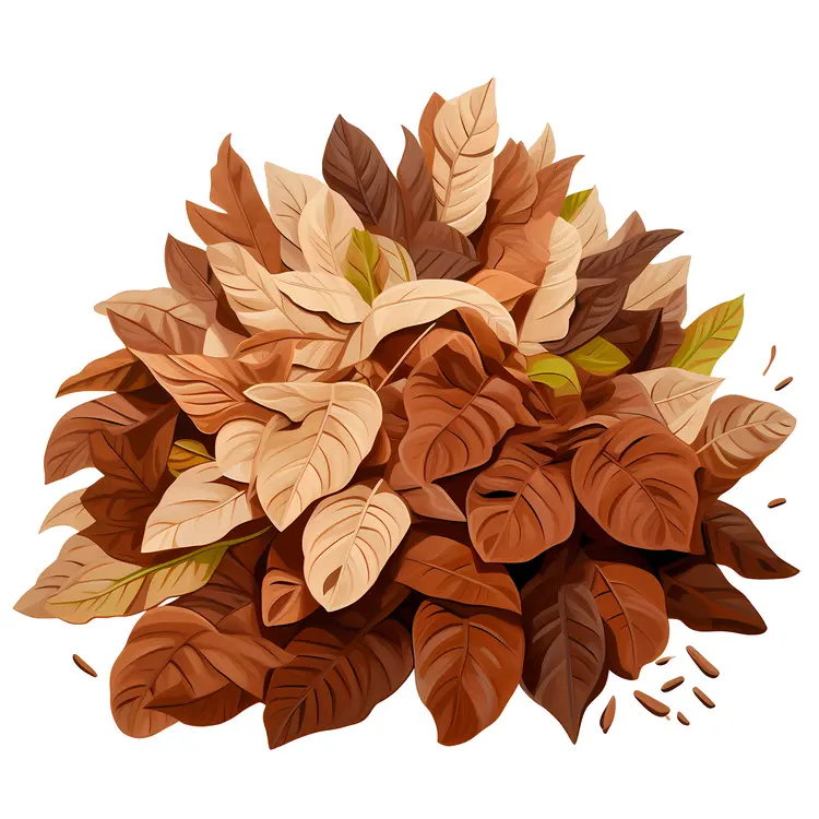 Beautiful Autumn Leaves Pile