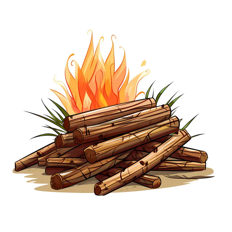 Bonfire with Logs