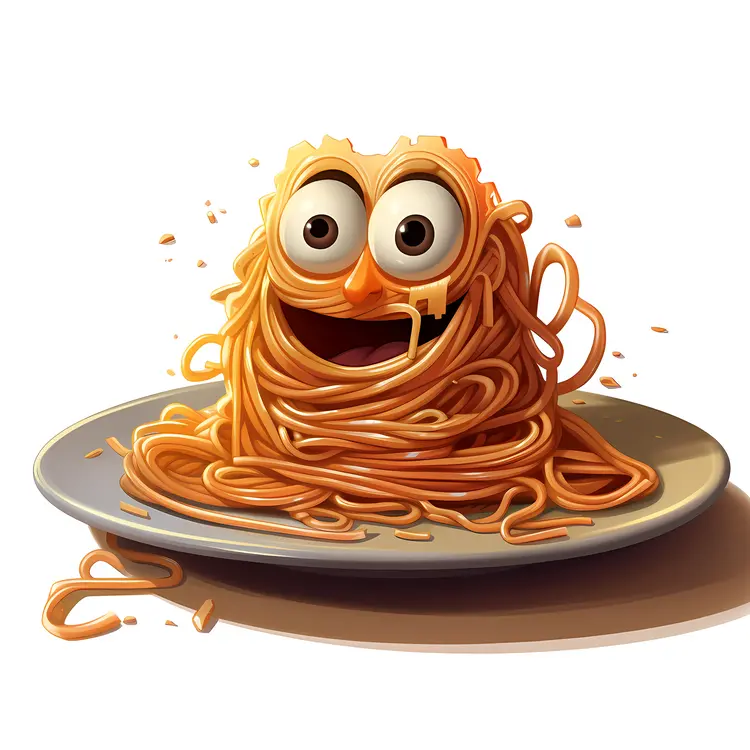 Funny Spaghetti Character