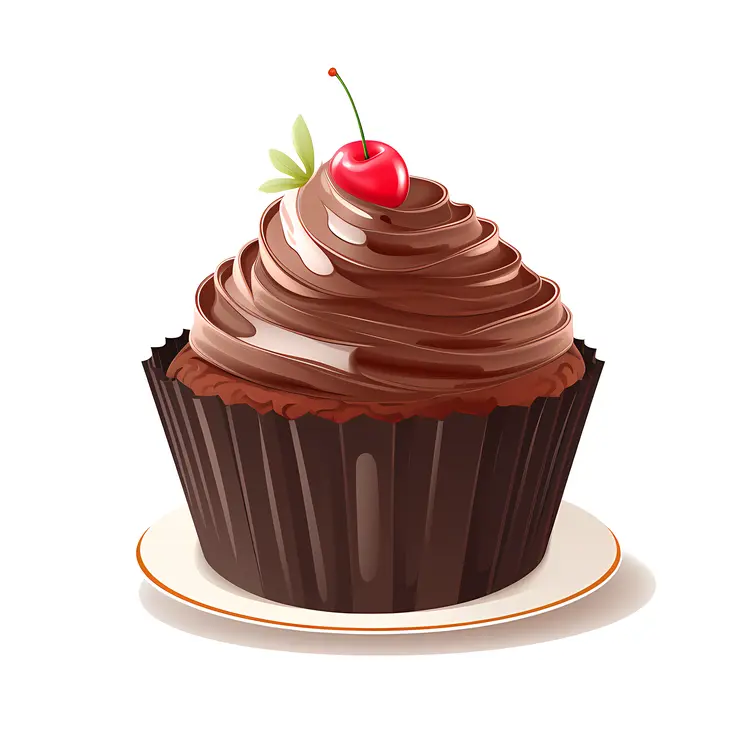 Chocolate Cupcake with Cherry