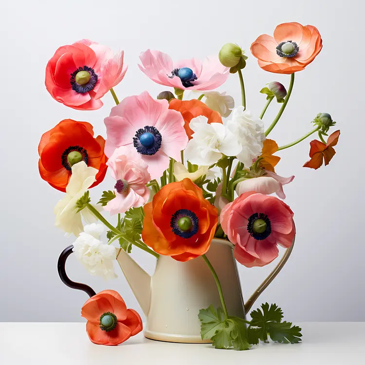 Beautiful Flower Bouquet in Watering Can