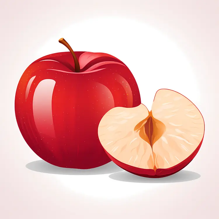 Fresh Red Apple Illustration